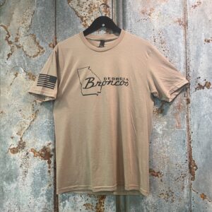Georgia Broncos Men's Tan Logo T-Shirt