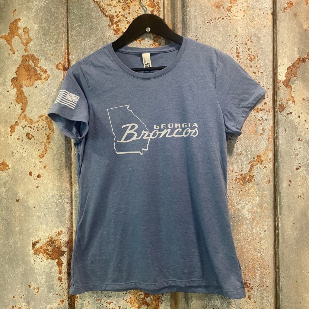 Georgia Broncos Women's Blue Logo T-Shirt