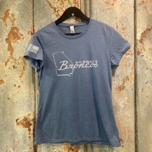 Georgia Broncos Women's Blue Logo T-Shirt